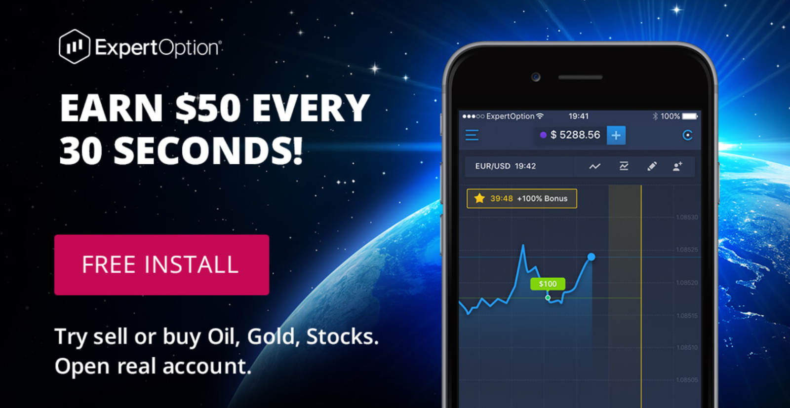 Promoção ExpertOption: Bônus de até 120% no seu primeiro depósito