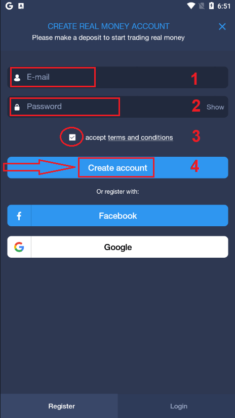 Cara Membuka Akun Perdagangan di ExpertOption
