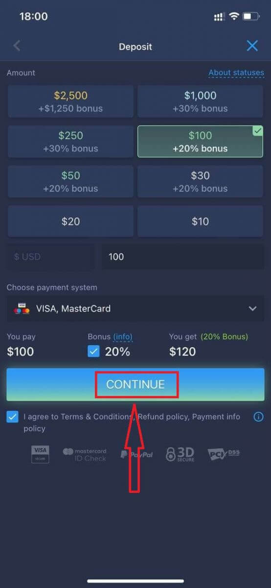 Hoe om rekening oop te maak en geld uit ExpertOption te onttrek