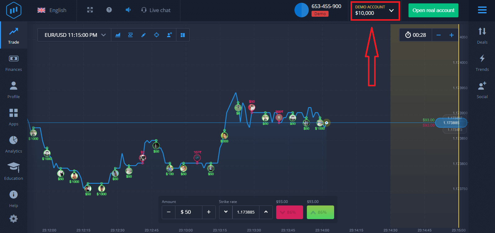 วิธีเปิดบัญชีบน ExpertOption