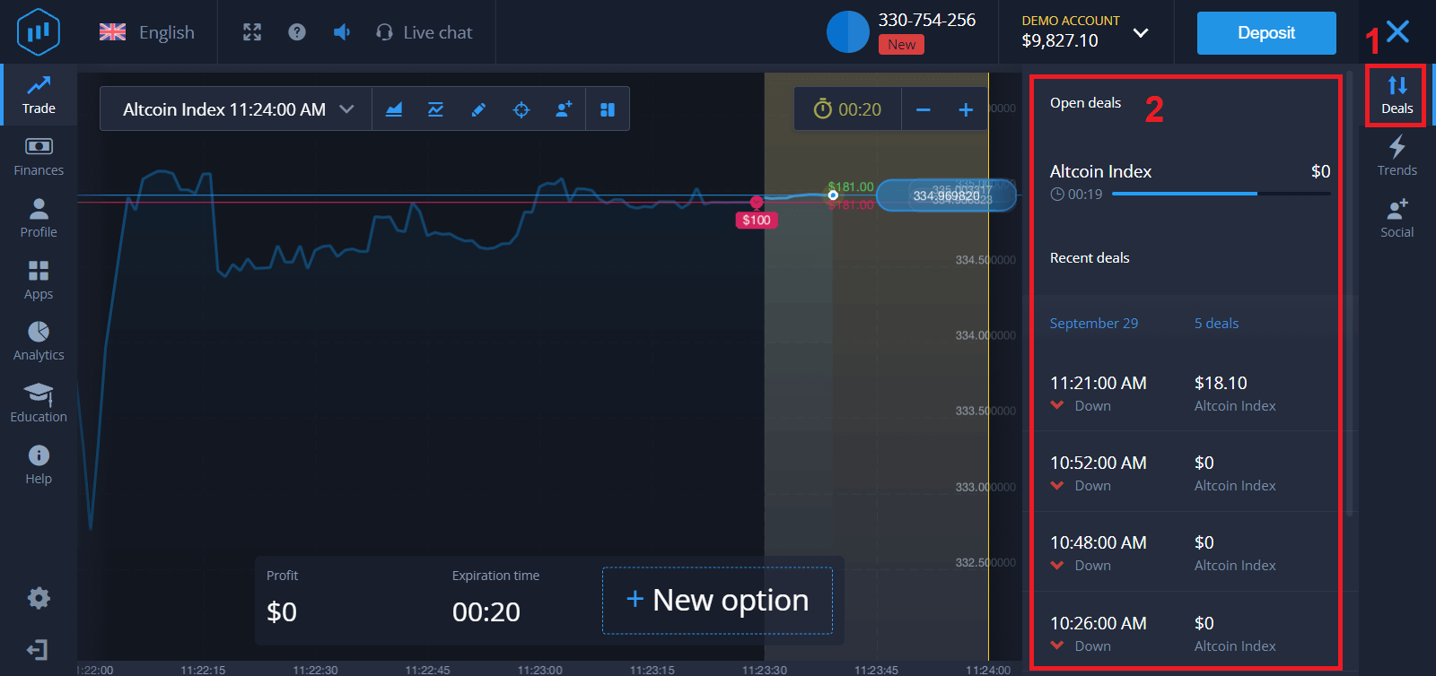 Como negociar opções binárias e sacar dinheiro em ExpertOption