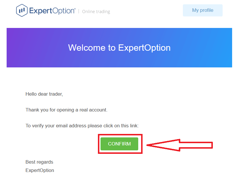 Com verificar el compte a ExpertOption